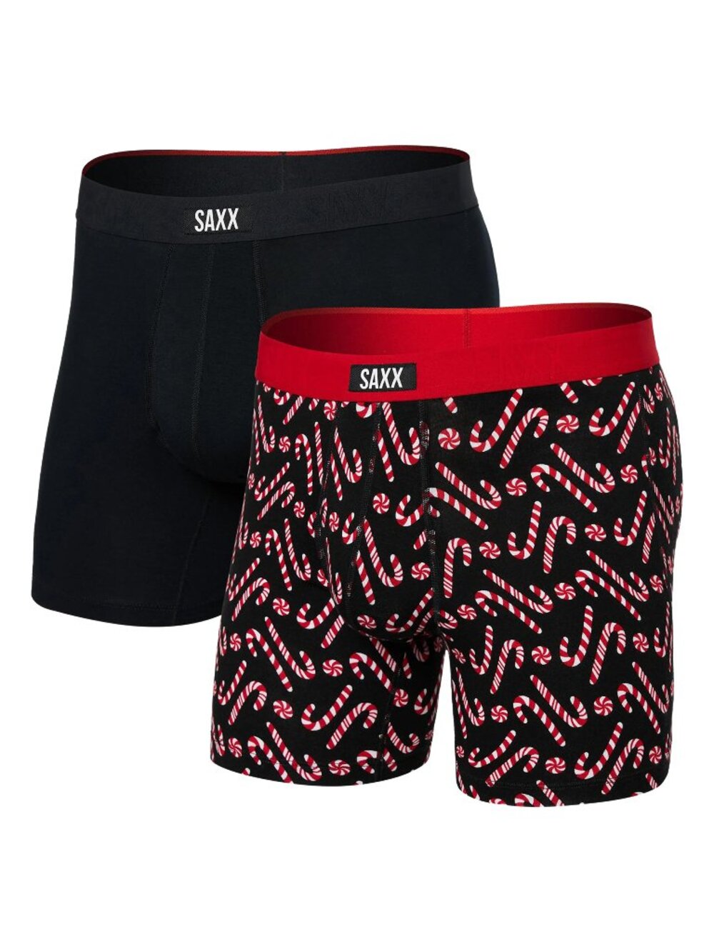 SAXX Vibe Assorted 2-Pack Supersoft Boxer Briefs in Mint Condition/Black